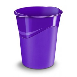 CORBEILLE A PAPIER CEPPRO GLOSS VIOLET 14l CEP