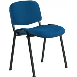 Chaise 4 pieds tissu bleu