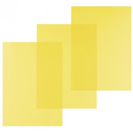 PLAT COUVERTURE TRANSP JAUNE PQT 100