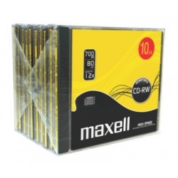 DISQUE CDR80 RW HIGH SPEED REINS 10X PACK 10 MAXELL 626001.40