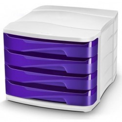  BLOC DE CLASSEMENT 4 TIROIRS CEPBOX GLOSS VIOLET 1003940321