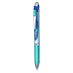 STYLO ROLLER ENERGEL RETRACTABLE PTE METAL BL 77 BLEU CIEL BL77-SX