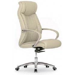 ROA.FAUTEUIL CUIR NOIR-ACC.FIXES-BASCULANT - PIET.ALU POLI-REGLAGE TENSION