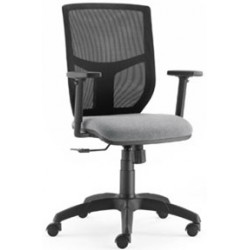 TILT SIEGE SYNCHR.HAUT DOSSIER RESILLE /ACCOUD.REGLABLE 1D/ASSIS TISSU NOIR