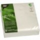 LOT DE 50 SERVIETTES BLANCHES EN OUATE DE CELLULOSE 33X33CM PLIAGE 1/4