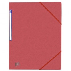 CHEMISES 3 RABATS ELASTIQUE CARTE OXORD TOP FILE A4 ROUGE FC *pqt10* 400118375