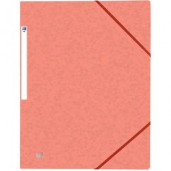 CHEMISES 3 RABATS ELASTIQUE CARTE OXORD TOP FILE A4 CORAIL *pqt10* 400118371