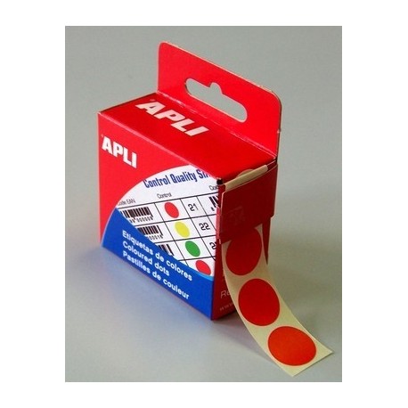 ETIQ. RONDE D 15MM ROUGE BTE 150  AGIPA 115011