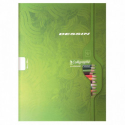 CAHIER DE DESSIN PIQURE 16 PAGES 24X32 CM PAPIER BLANC UNI 120G