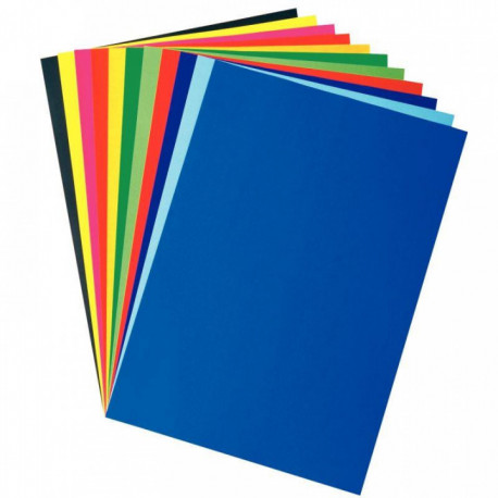 PAPIER AFFICHE 60X80CM BLEU CIEL PQT x25 FEUILLES 85G