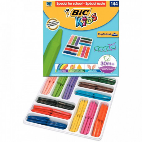 CRAIES BIC PLASTIDÉCOR TRIANGULAIRES CLASSPACK DE 144 ASSORTIES