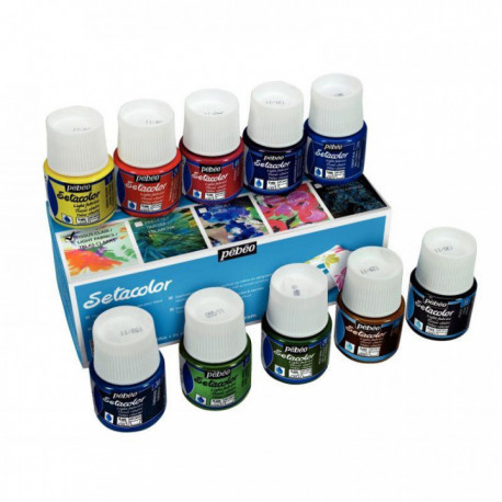 SETACOLOR TISSUS CLAIRS ASSORTIMENT 10X45ML PEBEO