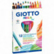 ETUI DE 12 CRAYONS DE COULEUR GIOTTO MEGA TRI MINE Ø 5,5MM LONGEUR 18CM