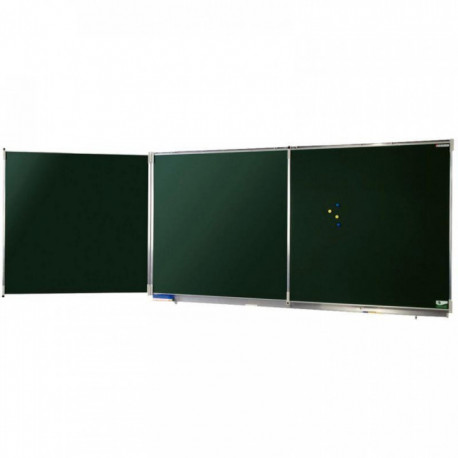 TRIPTYQUE NF EMAILLE VERT 120x400CM OUVERT POLYVISI