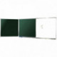 TRIPTYQUE NF EMAILLE BLANC/VERT 120x400CM OUVERT