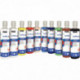 ASSORTIMENT DE 10 FLACONS DE 500 ML DE GOUACHE BRILLANTE BRILLO (9 + 1 FLACON OF