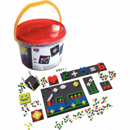 SEAU DE 812 PIÈCES PIXEL COLOR + ACCESSOIRES