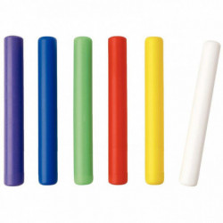 LOT 6 BÂTONS RELAIX PVC 30CM COULEURS ASSORTIES