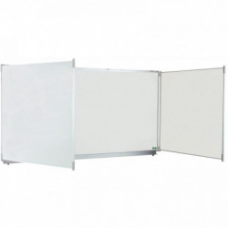 TABLEAU TRIPTYQUE BLANC ÉMAILLÉ 120X400 + AUGET
