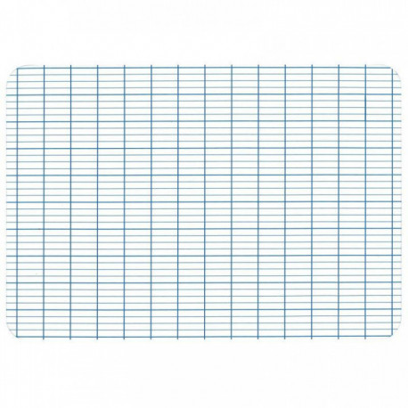 ARDOISE BLANCHE EFFAÇABLE À SEC 18X25CM SANS ENTOURAGE 1 FACE UNIE / 1 FACE SEYE