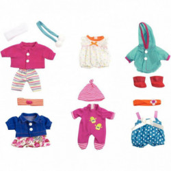 TENUES POUPÉES FILLE 21 CM LOT de 6