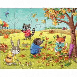 BOITE DE 4 PUZZLES 15 PIÈCES, LES SAISONS