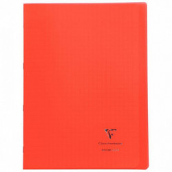 CAHIER POLYPRO PIQÛRE 96 PAGES 21X29,7CM KOVERBOOK SEYÈS 90G ROUGE