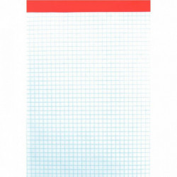 BLOC DE BUREAU A5 100 FEUILLES 60 G, 5X5 SANS COUVERTURE, 14,8X21 CM