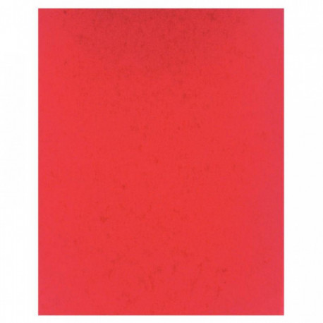 PROTÈGE-CAHIER 2 GRANDS RABATS  FORMAT 18 X 22 CM CARTE LUSTRÉE COLORIS ROUGE