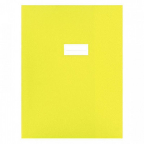 PAQUET DE 10 PROTÈGES-CAHIER ÉPAISSEUR 21/100ÈME 24X32CM PVC JAUNE