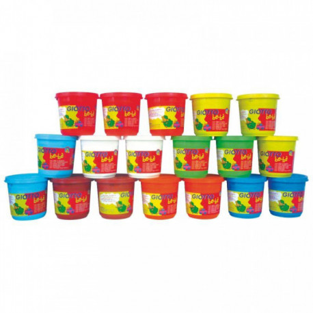 CARTON DE 18 POTS DE 220G DE PÂTES À JOUER GIOTTO BÉBÉ