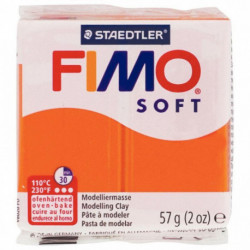 BLOC DE PÂTE À MODELER FIMO SOFT 57 GRAMMES MANDARINE