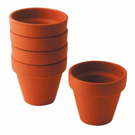 LOT DE 5 POTS EN TERRE CUITE