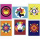 LOT DE 6 CARTES SABLE MANDALA  19.8 X 16 CM