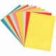 PAQUET DE 100 FEUILLES DE PAPIER COULEUR 160G 24X32 CM 10 COULEURS ASSORTIES