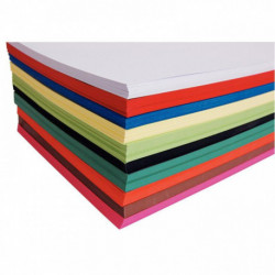 PAQUET DE 250 FEUILLES DE CARTA, 21X29.7 CM, 270G 10 COULEURS ASSORTIES