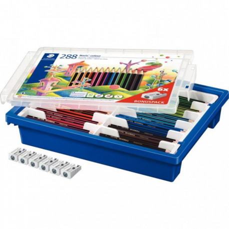 CLASSPACK 288 CRAYONS DE COULEUR NORIS 185 ASSORTIS DONT 24 GRATUITS + 6 TAILLE-