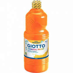 FLACON DE 1 LITRE DE GOUACHE LIQUIDE LAVABLE GIOTTO ORANGE