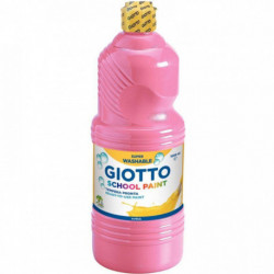 FLACON DE 1 LITRE DE GOUACHE LIQUIDE LAVABLE GIOTTO ROSE