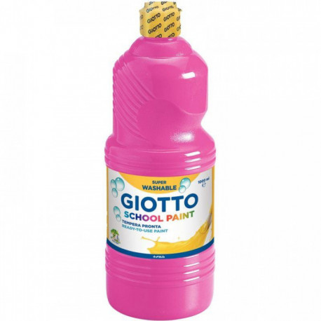 FLACON DE 1 LITRE DE GOUACHE LIQUIDE LAVABLE GIOTTO MAGENTA