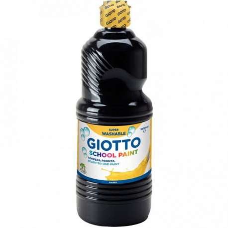 FLACON DE 1 LITRE DE GOUACHE LIQUIDE LAVABLE GIOTTO NOIR