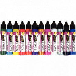 LOT DE 12 CRAYONS SLOW & ART, COLORIS ASSORTIS