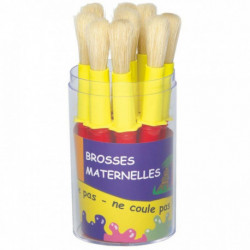 POT DE 9 BROSSES TAILLE MAXI, EN SOIE DE PORC AVEC COLERETTE ANTI SALISSURE