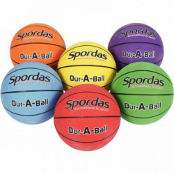 SACHET DE 6 BALLONS BASKET BALL TAILLE 5 22CM  ASSORTIS