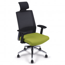 SIEGE CREA B-SYNCHR. RESIL NOIRE/TETIER/ASS.TISSU VERT-TRANSLAT/ACC 1D/SOUT.