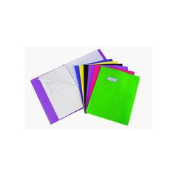 PROTEGE-CAHIER 17X22 RABATS PVC OPAQUE 20/100E BLEU x 20