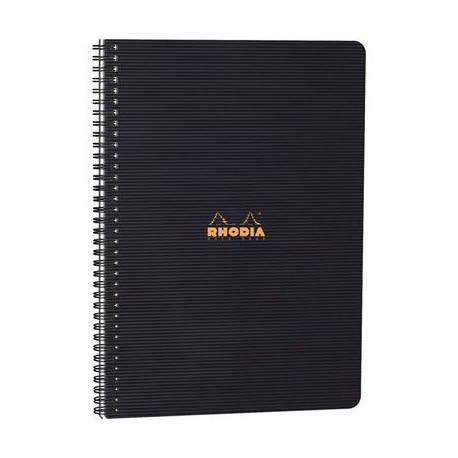 NOTEBOOK RHODIACTIVE A4+ 160P LIGNE 8MM COUV POLYPRO