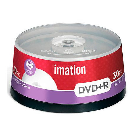 DVD CLOCHE DE 30 DVD+R IMPRIMABLES JET D'ENCRE 16X 4,7Go