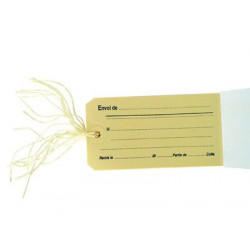 *ETIQ. ENVOI FICELLE 115x63MM CARNET 10