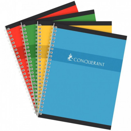 CAHIER SPIRALE  17x22 180P 5X5 70G CONQUERANT  PEFC ECOLABEL FAB France